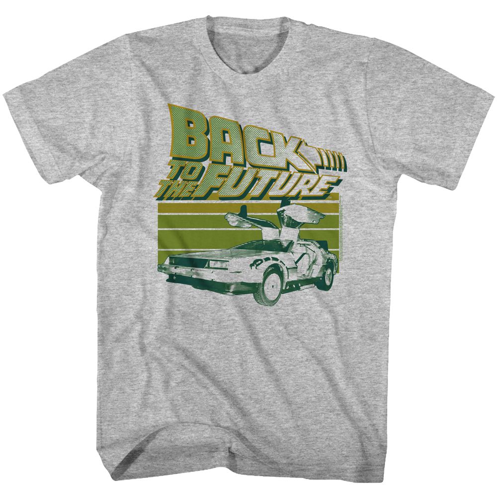 Wholesale Back to the Future Movie Green Flight Heather Gray Adult T-Shirt