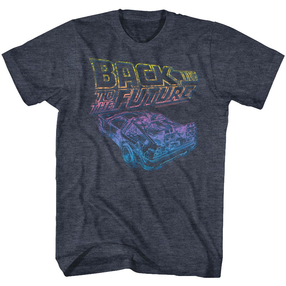 Wholesale Back to the Future Movie Now You See it Heather Navy Adult T-Shirt
