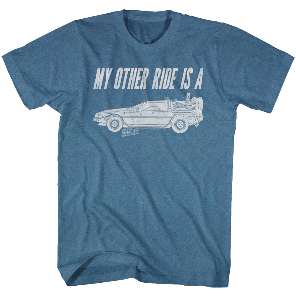 Wholesale Back to the Future Movie My Other Ride Heather Indigo Adult T-Shirt