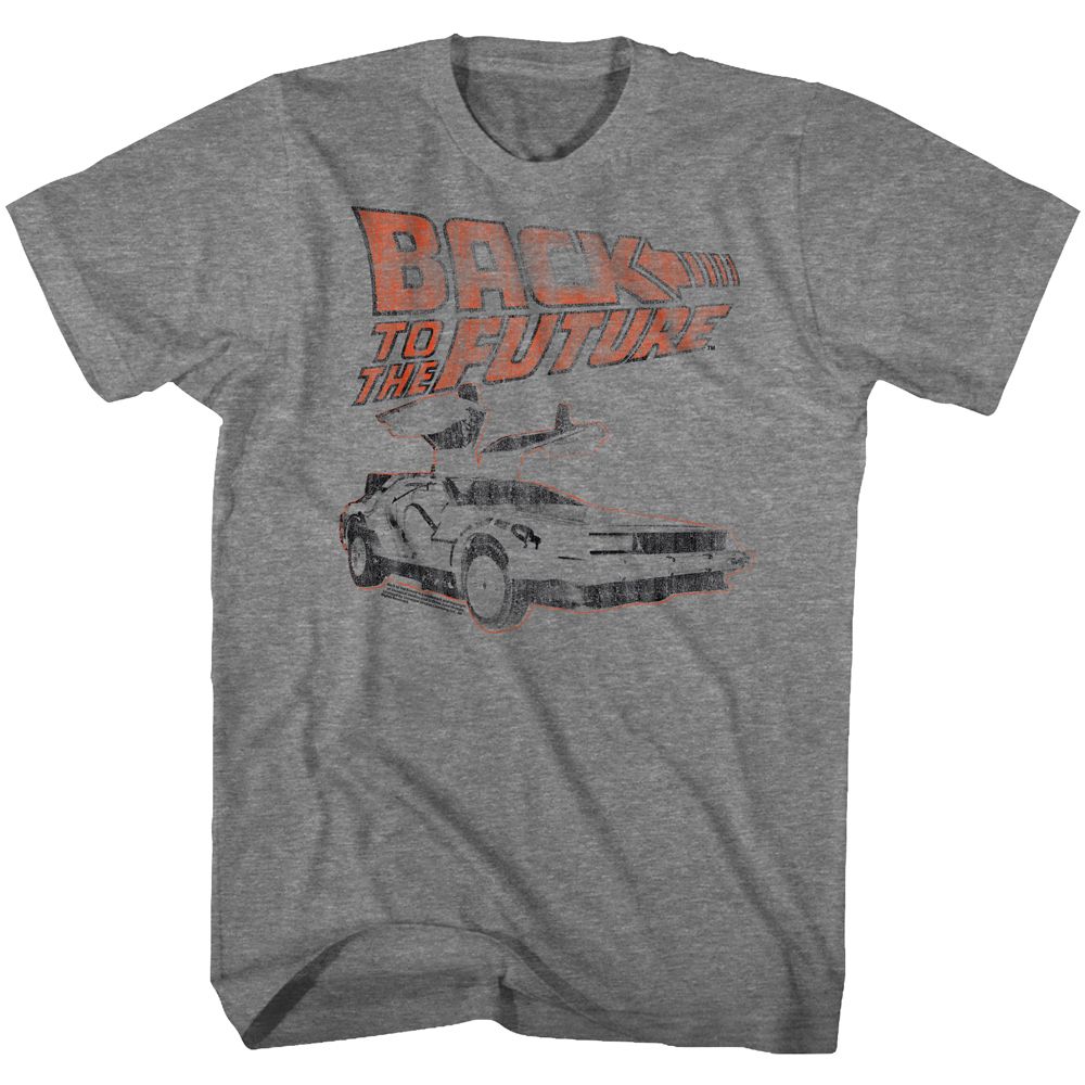 Wholesale Back to the Future Movie My Other Car Heather Graphite Adult T-Shirt
