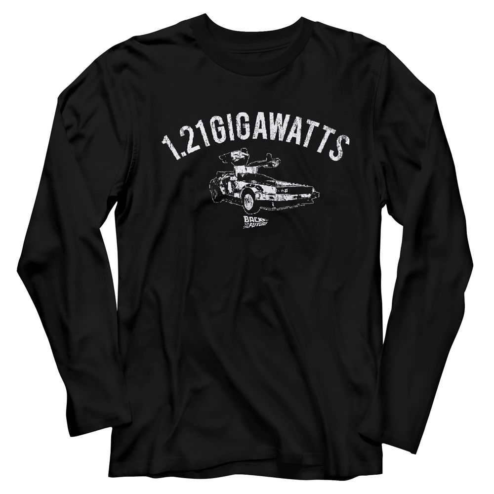 Wholesale Back to the Future Movie the B Team Black Adult Long Sleeve T-Shirt