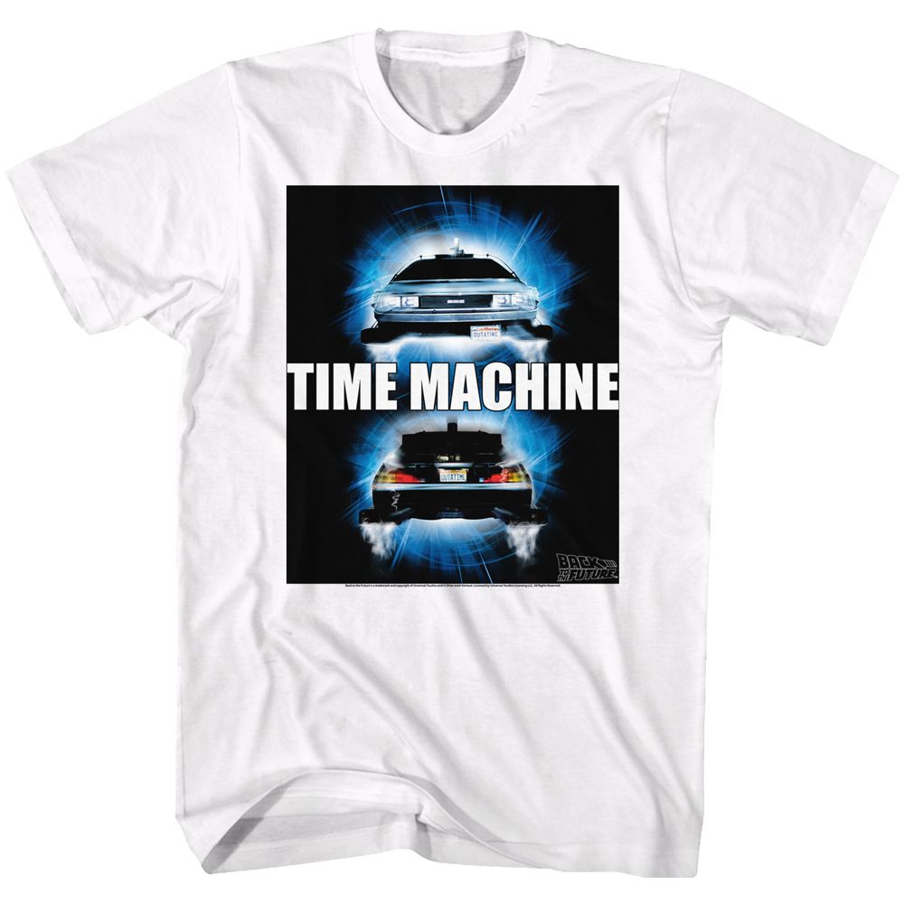 Wholesale Back to the Future Movie Time Travel White Adult T-Shirt