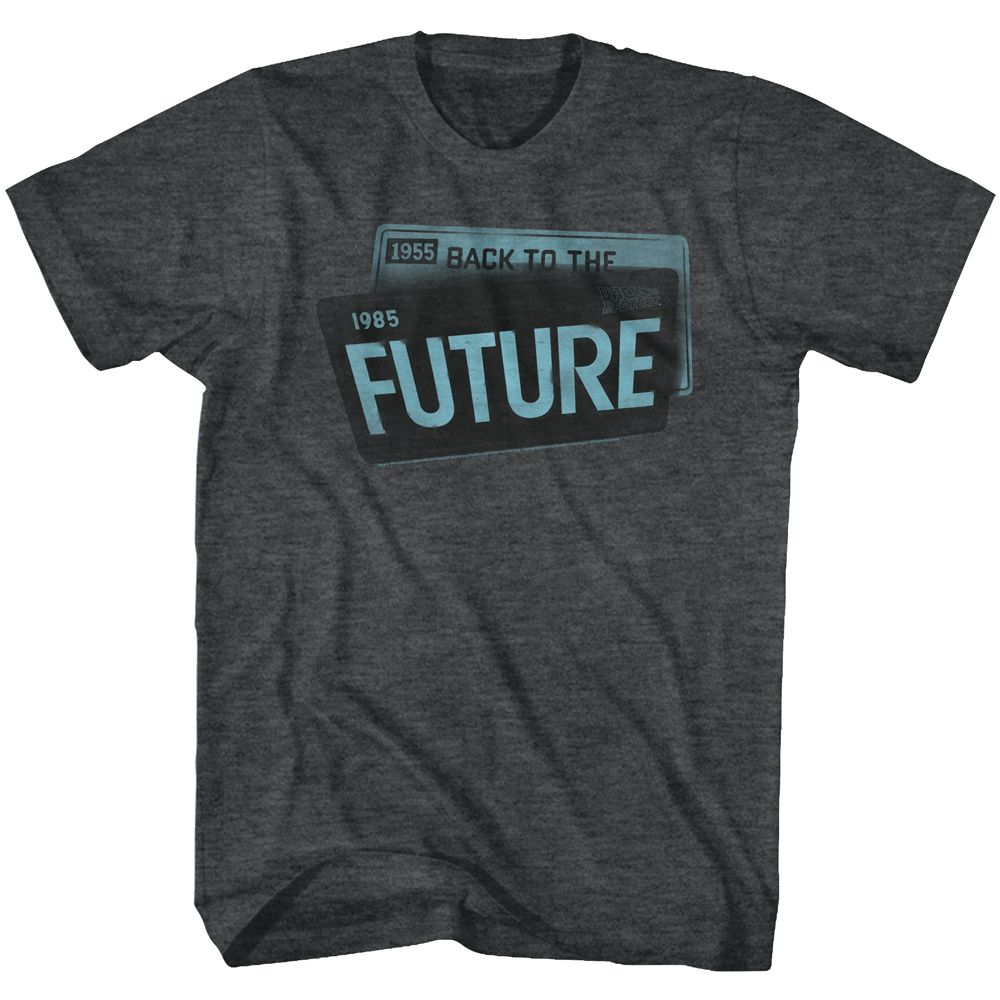 Wholesale Back to the Future Movie License Heather Black Adult T-Shirt