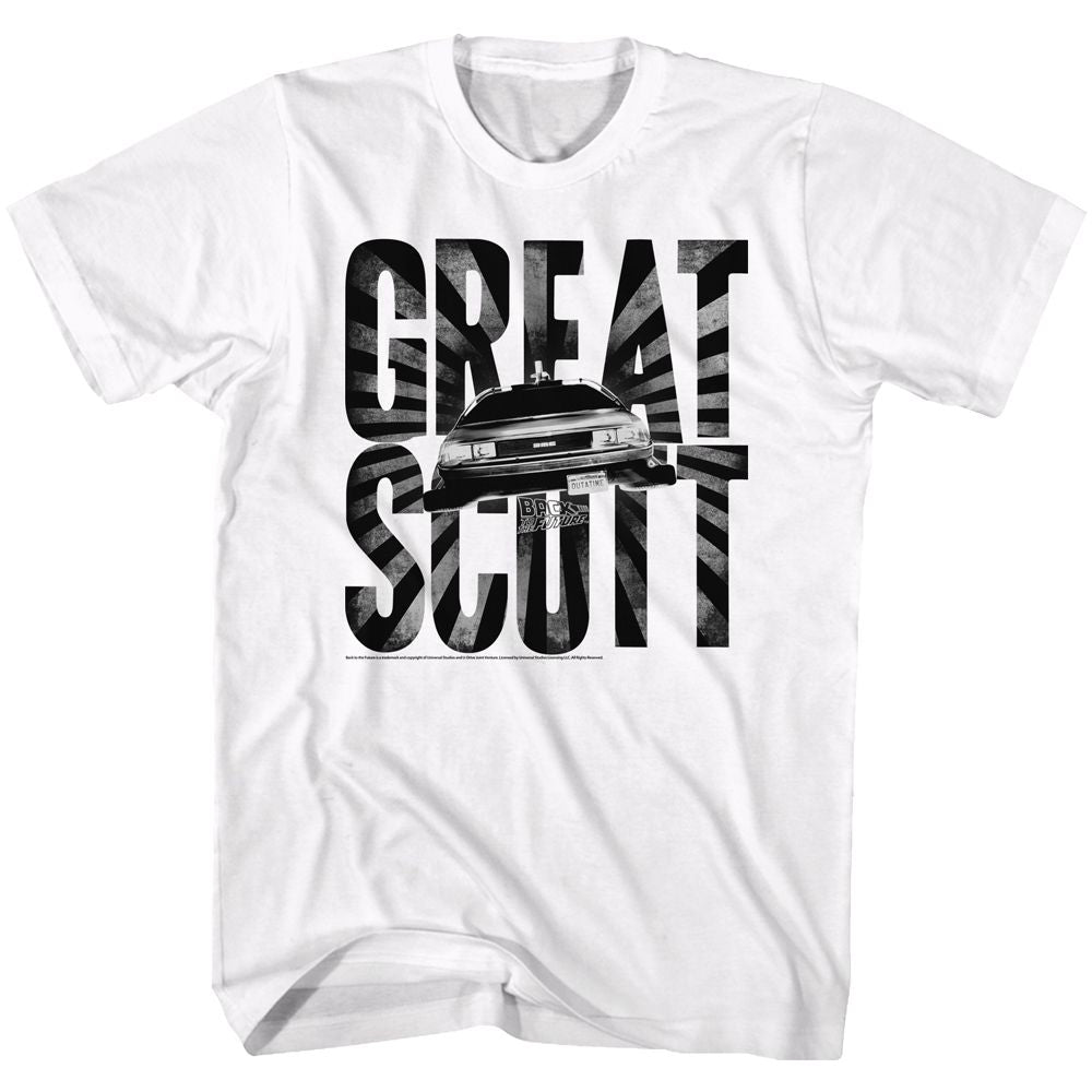 Wholesale Back to the Future Movie Great Scott White Adult T-Shirt