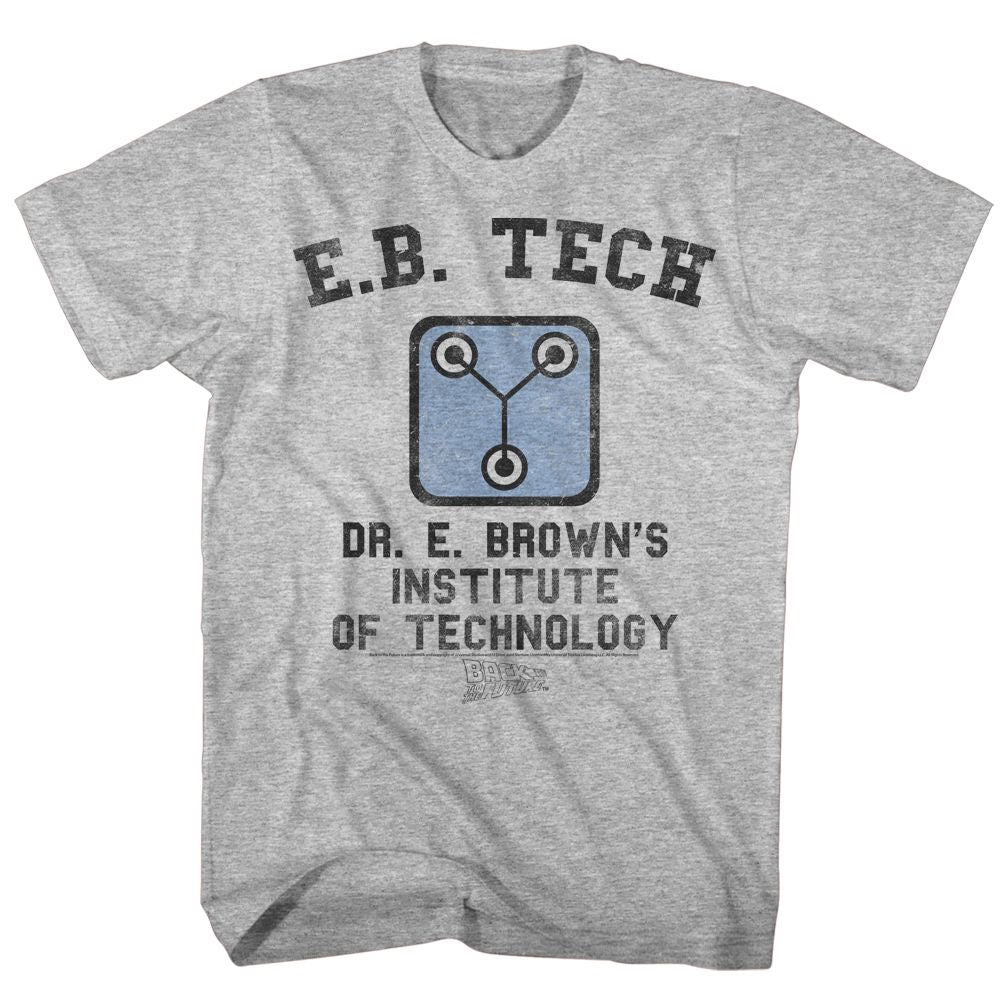 Wholesale Back to the Future Movie EB Tech Heather Gray Adult T-Shirt