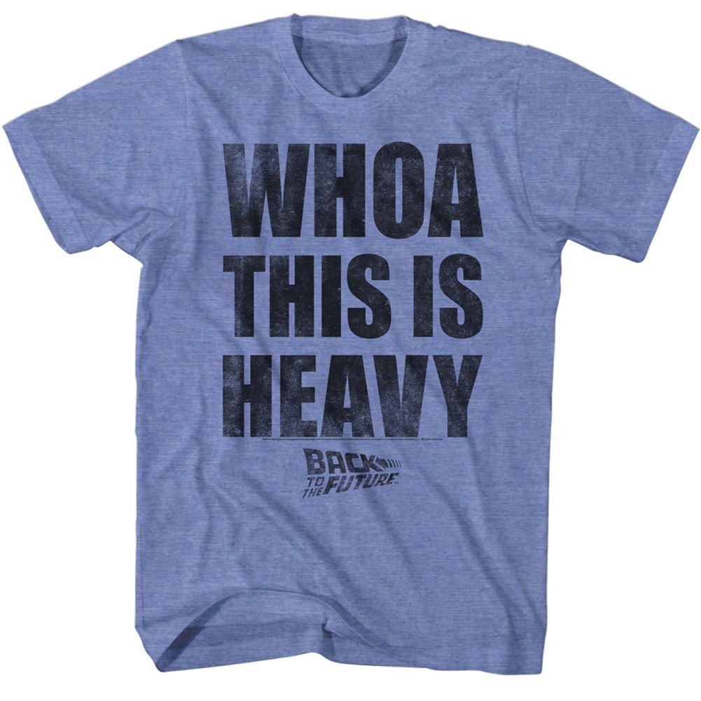 Wholesale Back to the Future Movie Heavy Heather Light Blue Adult T-Shirt