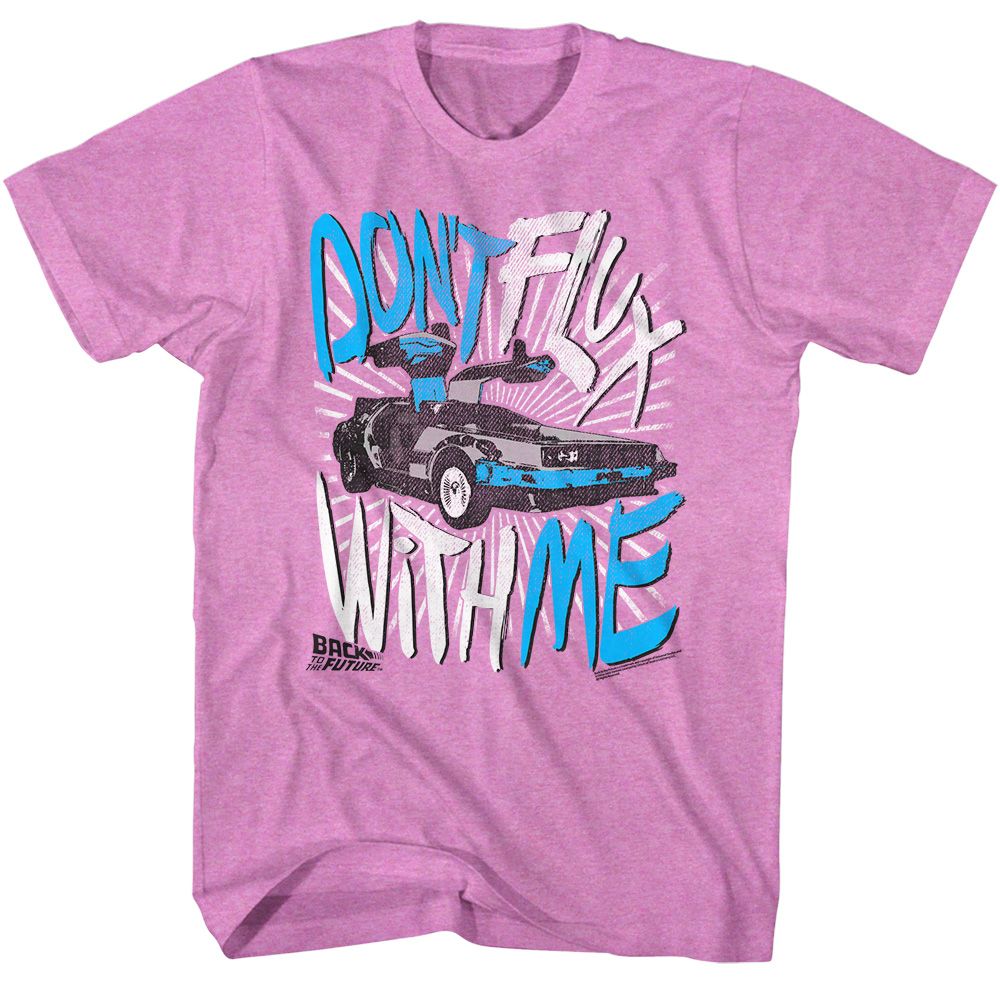 Wholesale Back to the Future Movie Flux Off Heather Neon Purple Adult T-Shirt