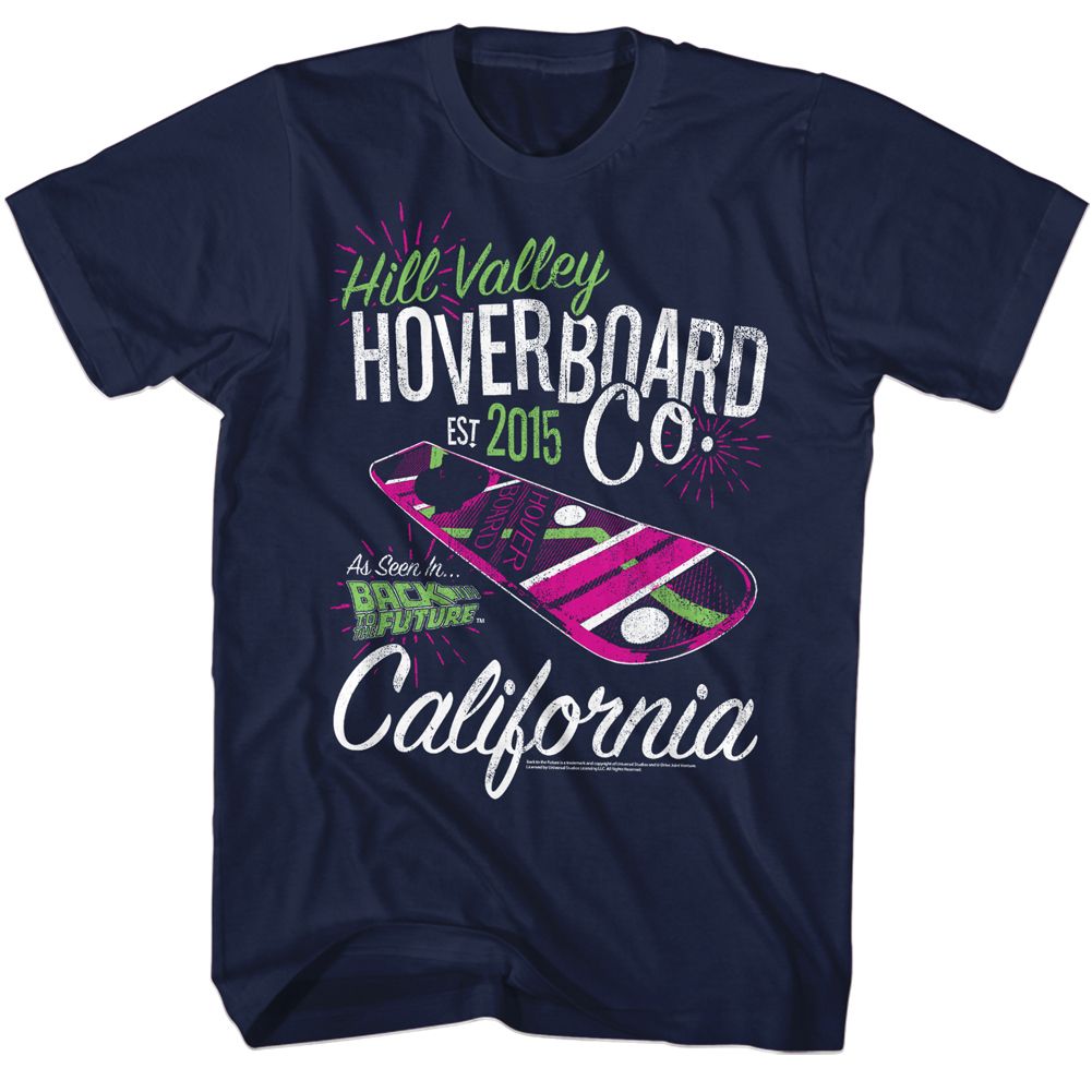 Wholesale Back to the Future Movie Hoverco Navy Adult T-Shirt