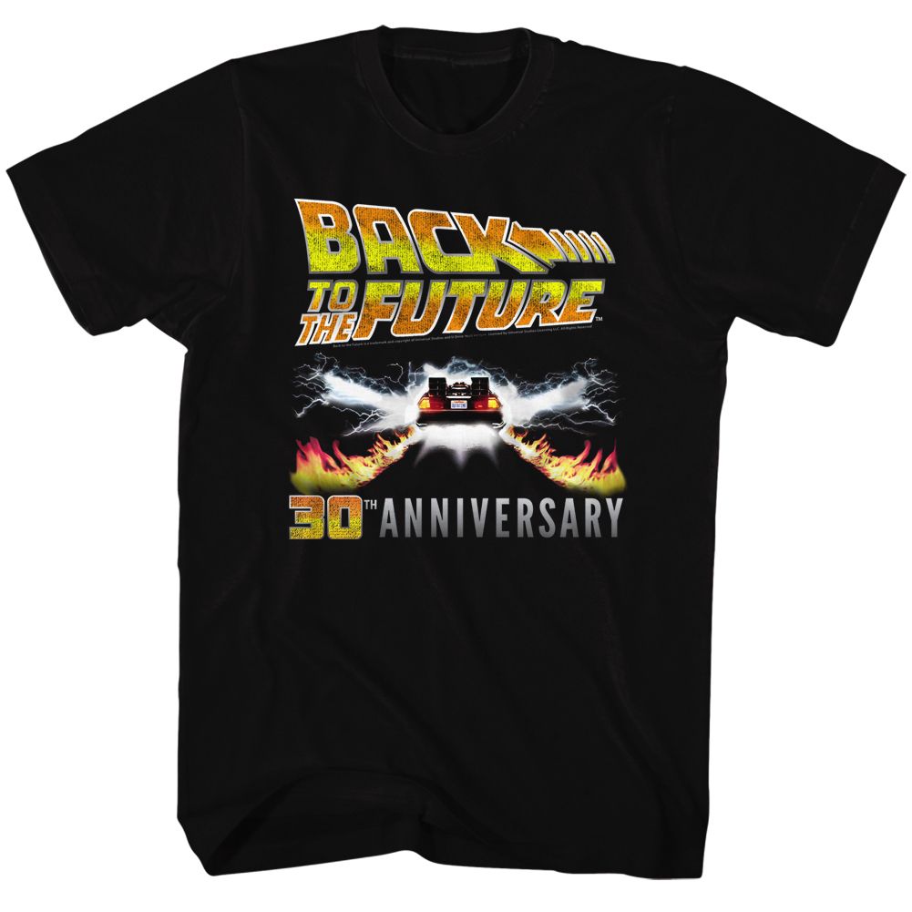 Wholesale Back to the Future Movie 30th Anniversary Black Adult T-Shirt