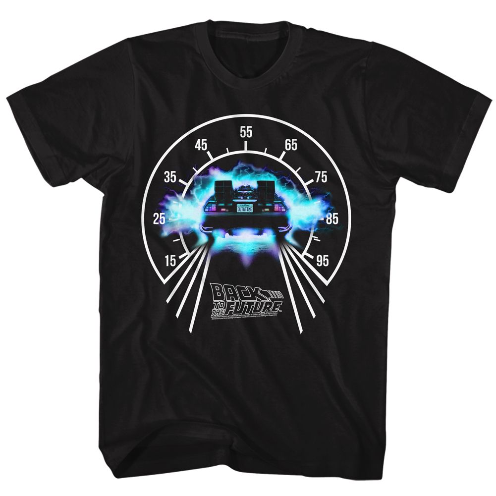 Wholesale Back to the Future Movie Speedometer Black Adult T-Shirt