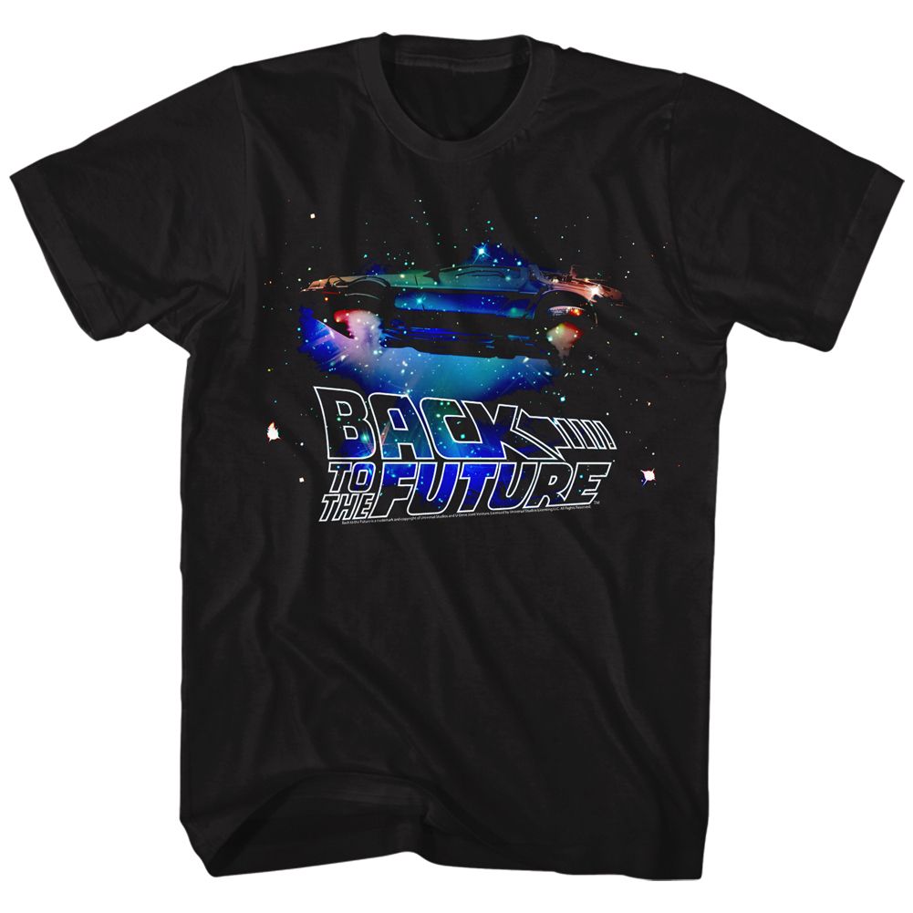 Wholesale Back to the Future Movie Galaxy Black Adult T-Shirt