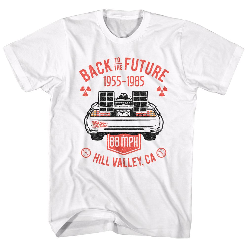 Wholesale Back to the Future Movie Vintage DMC Back White Adult T-Shirt