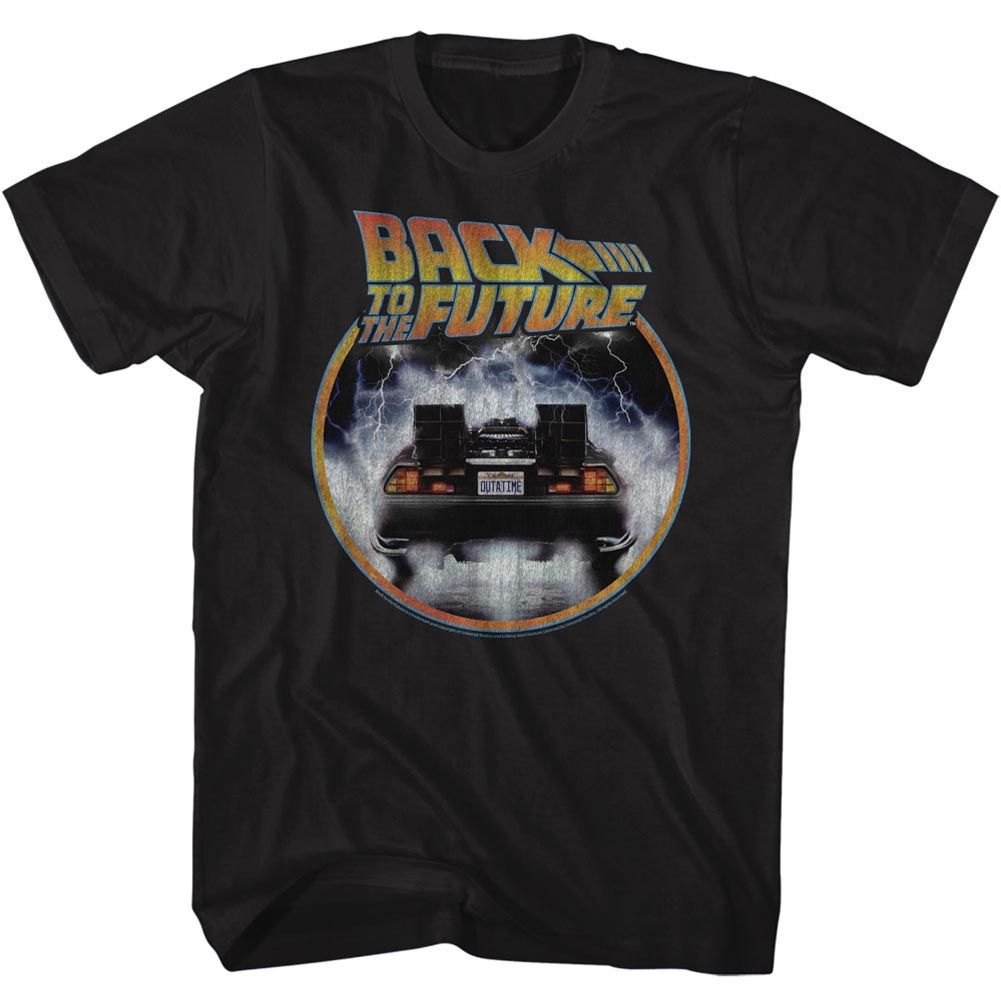 Wholesale Back to the Future Movie Back to the Back Black Adult T-Shirt