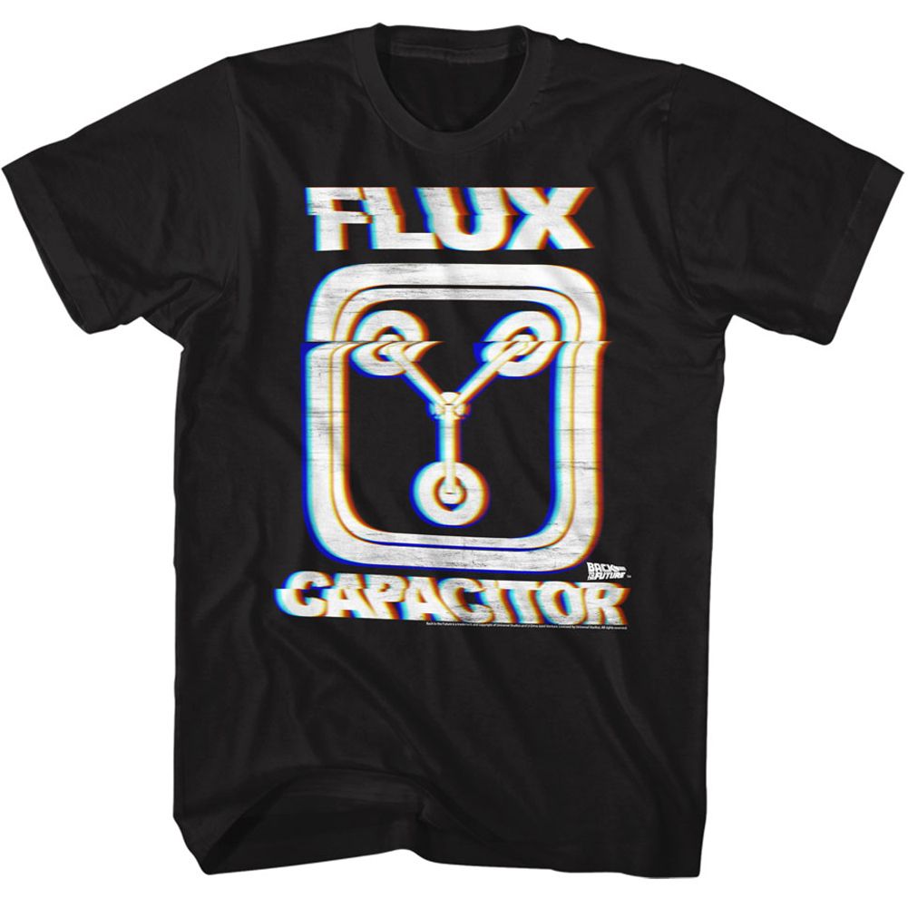 Wholesale Back to the Future Movie Flux Black Adult T-Shirt