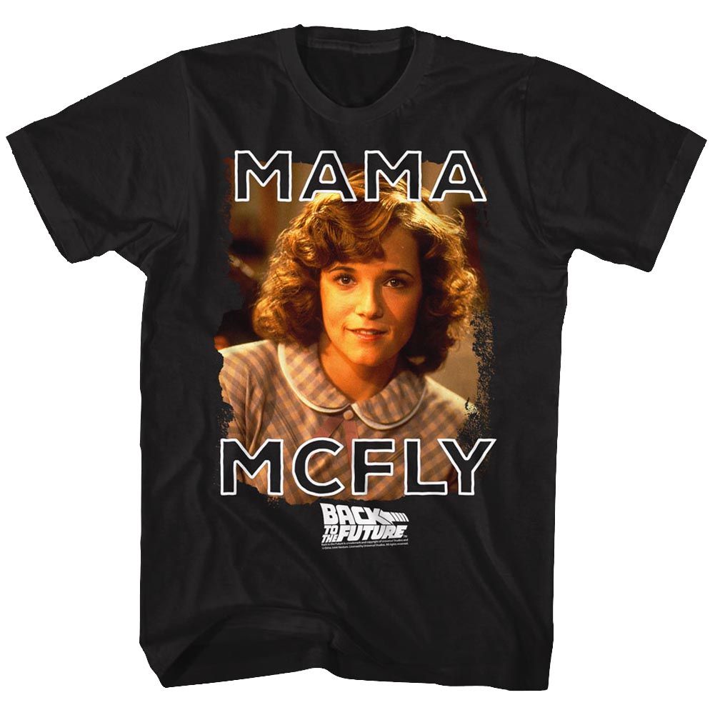 Wholesale Back to the Future Movie Mama Mcfly Black Adult T-Shirt