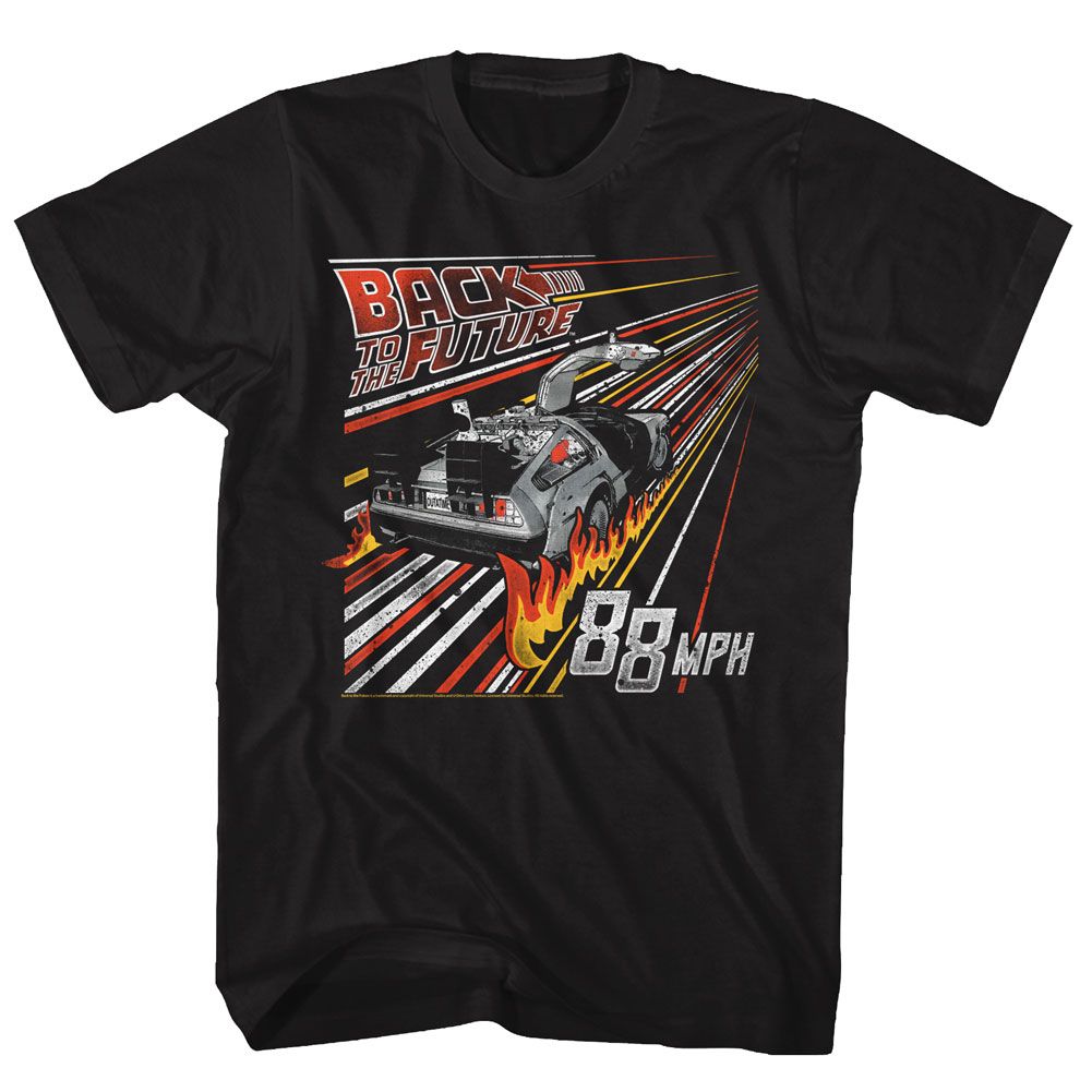Wholesale Back to the Future Movie Streak to the Future Black Adult T-Shirt