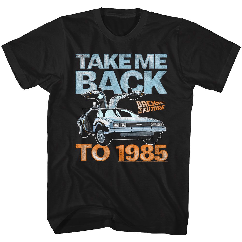 Wholesale Back to the Future Movie Take Me Back to 1985 Black Adult T-Shirt