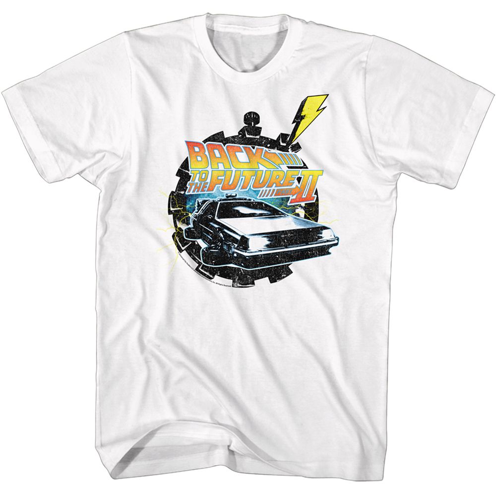 Wholesale Back to the Future Movie Stopwatch White Adult T-Shirt