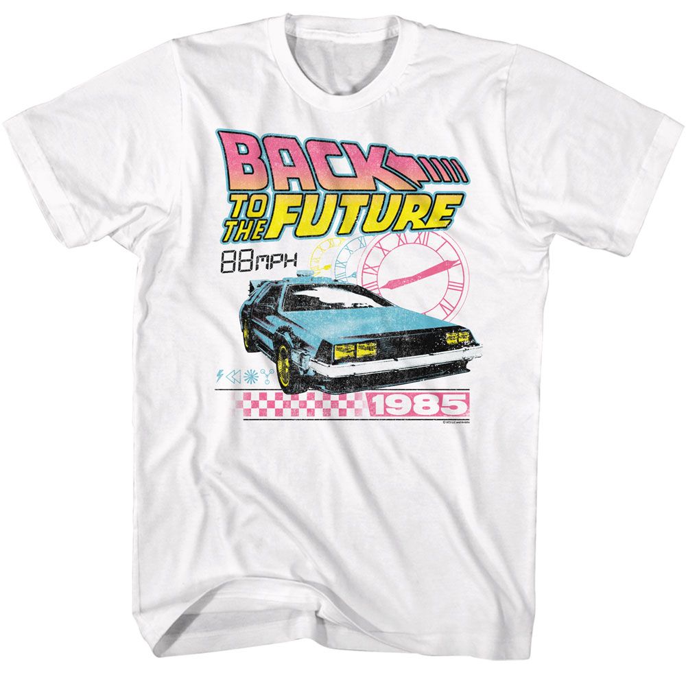 Wholesale Back to the Future Movie BTF Clocks White Adult T-Shirt