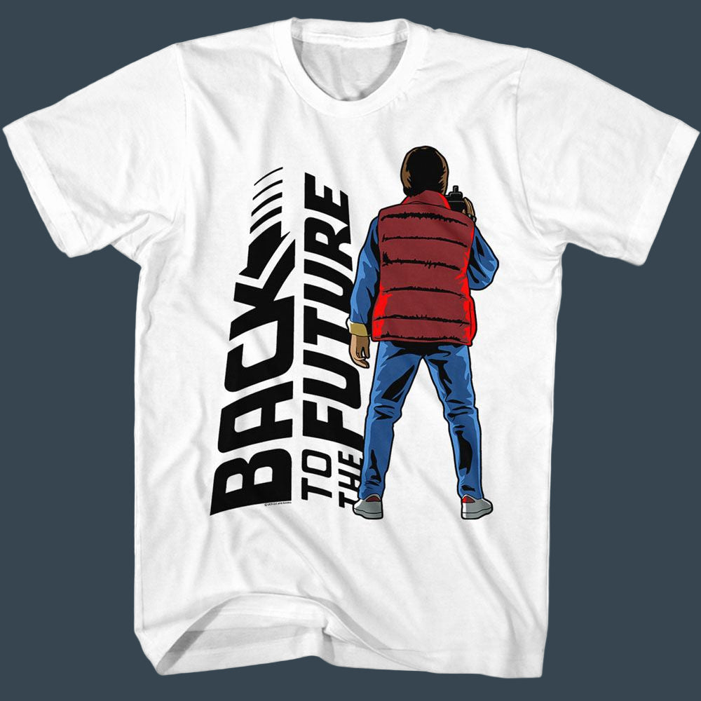 Wholesale Back to the Future Movie Back to Back White Adult T-Shirt