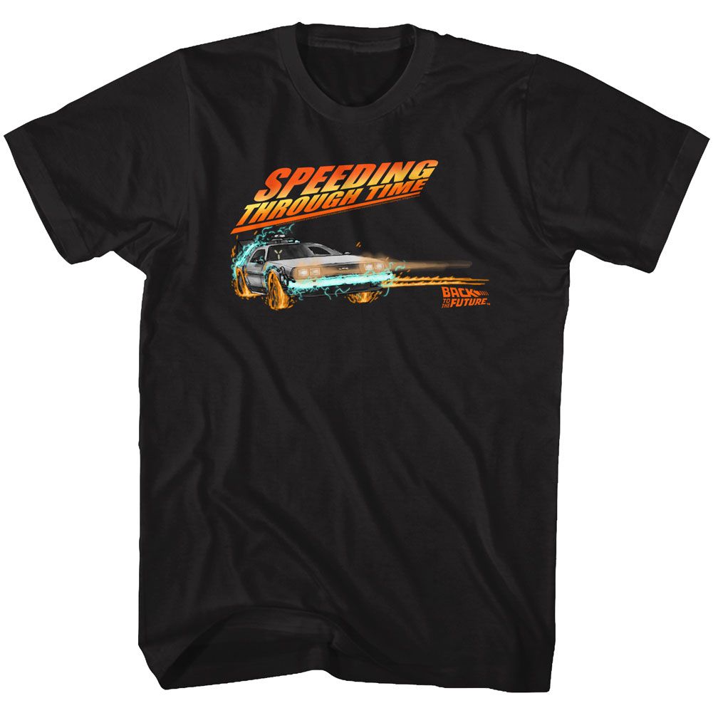 Wholesale Back to the Future Movie Drifting Thru Time 1 Black Adult T-Shirt