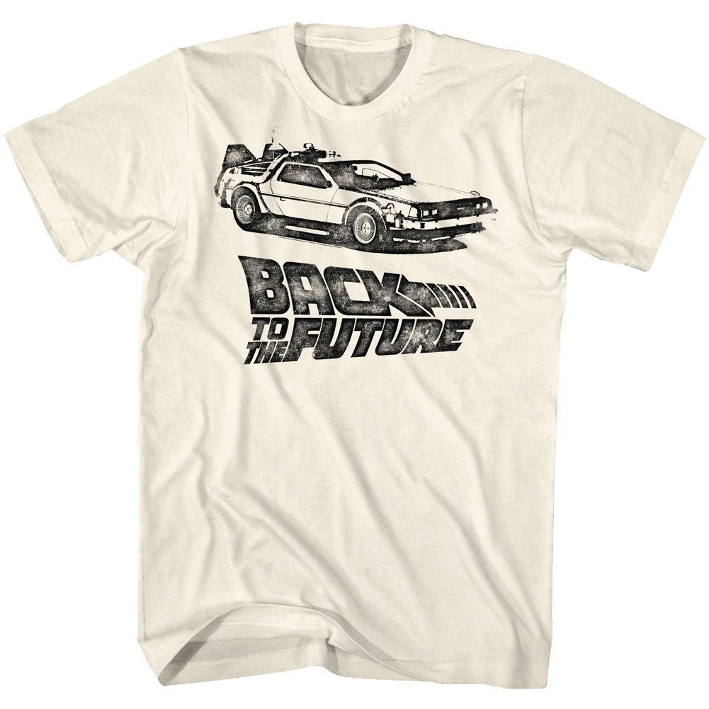 Wholesale Back to the Future Movie DMC Ink Solid Natural Adult T-Shirt