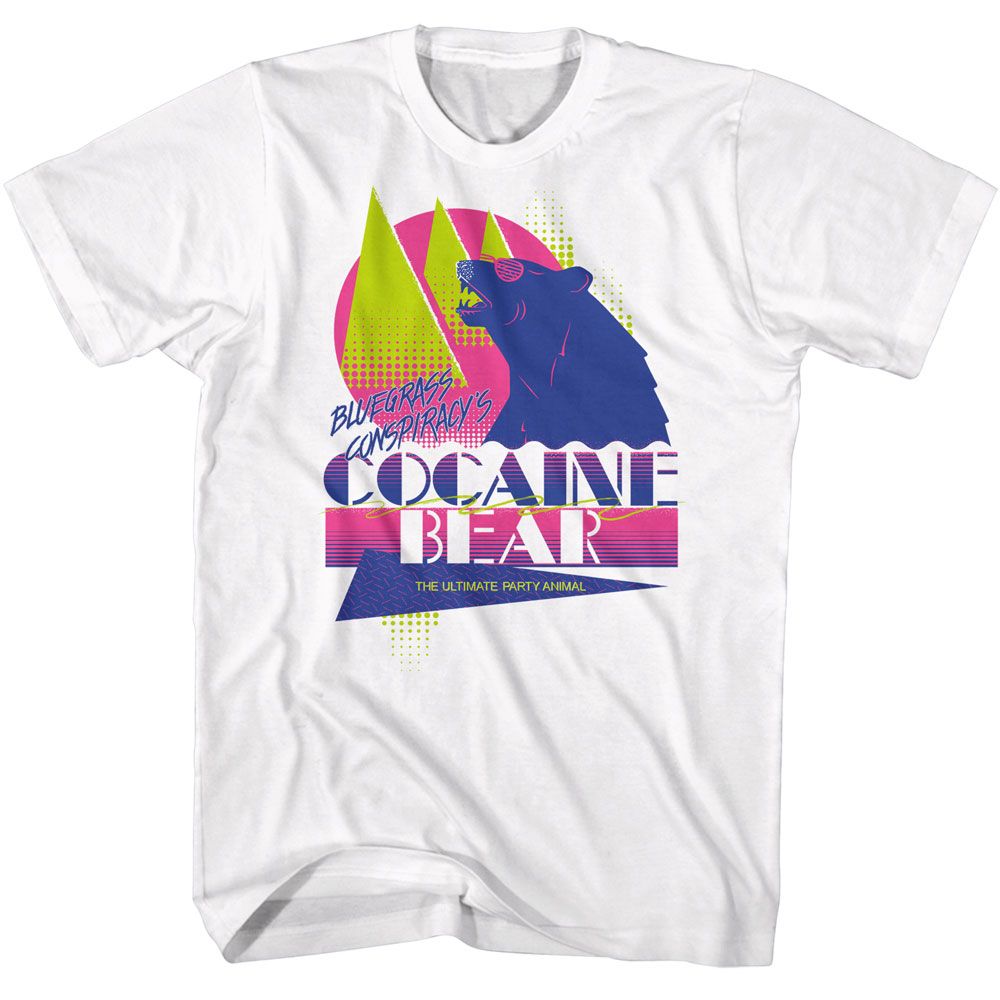 Wholesale Cocaine Bear Bluegrass Conspiracy Retro White Adult T-Shirt