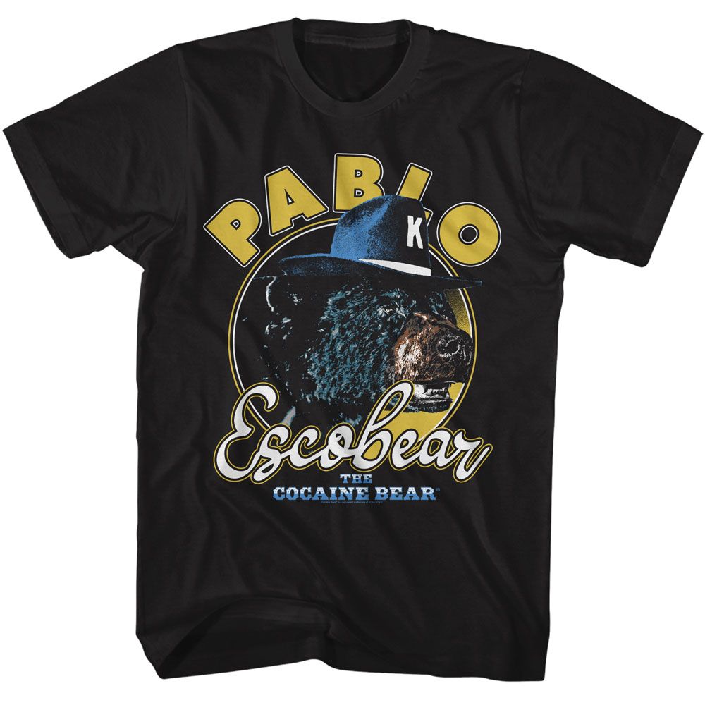 Wholesale Cocaine Bear Pablo Escobear Black Adult T-Shirt