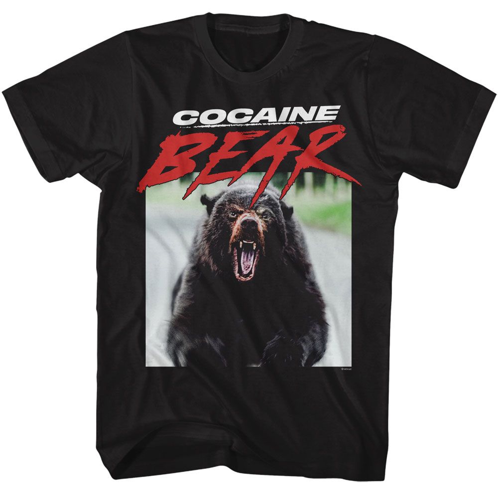 Wholesale Cocaine Bear Photo Black Adult T-Shirt