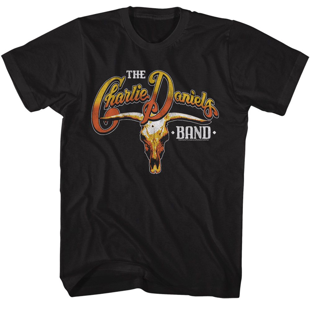 Wholesale Charlie Daniels Band Cow Skull and Logo T-Shirt