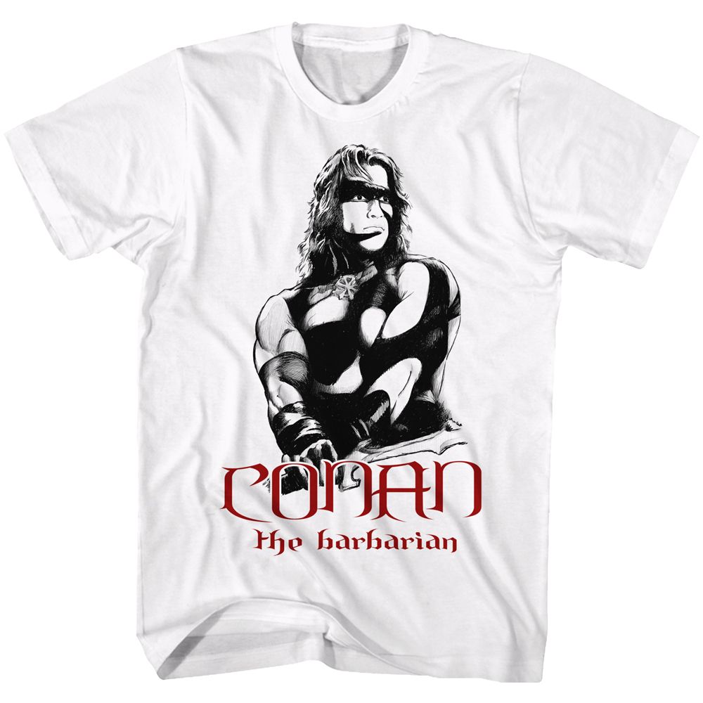 Wholesale Conan Black and Red White Adult T-Shirt