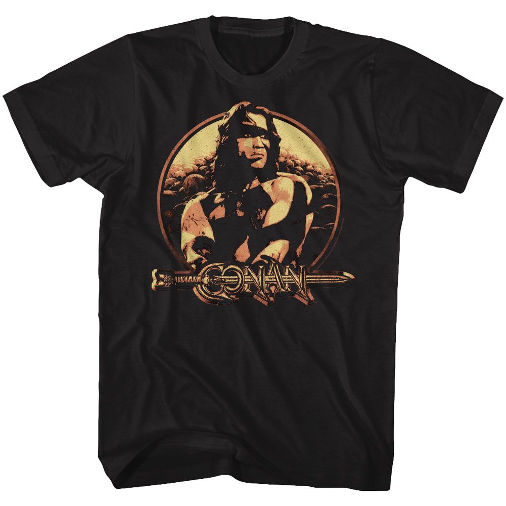 Wholesale Conan Shield Black Adult T-Shirt