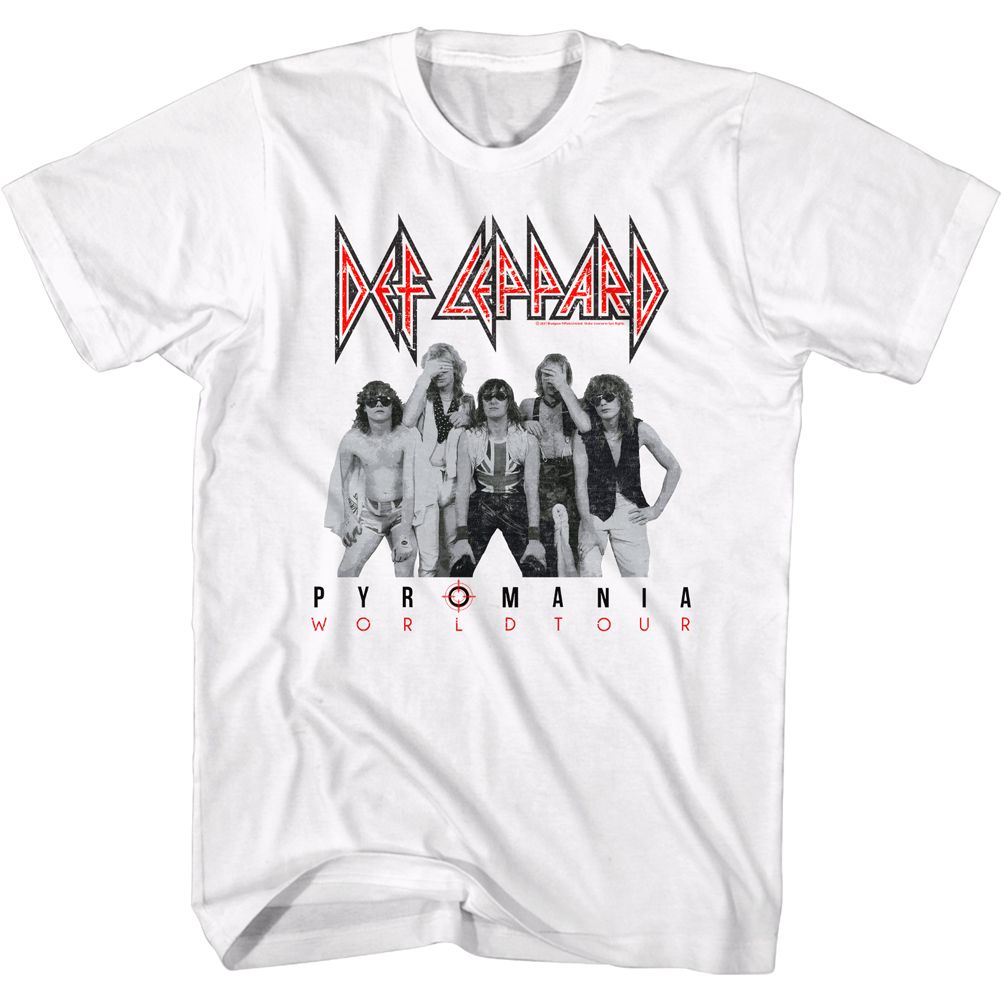 Wholesale Def Leppard Pyromania White T-Shirt