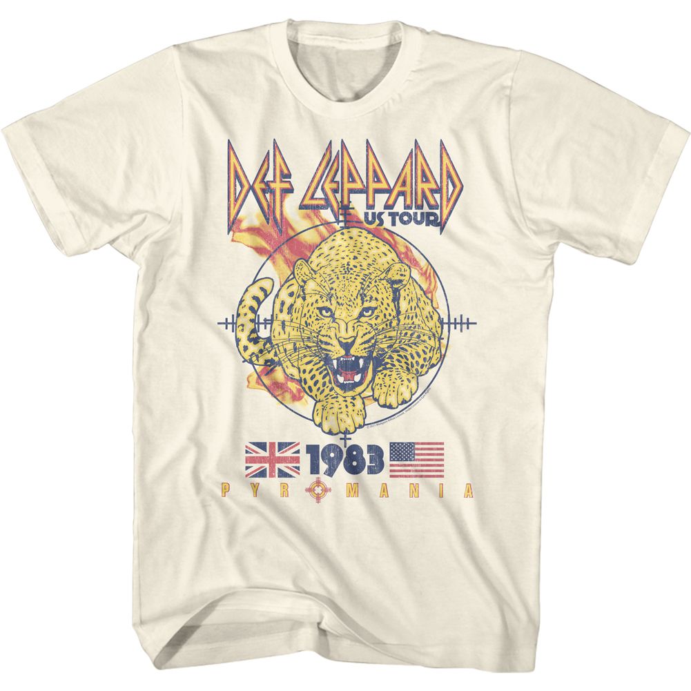 Wholesale Def Leppard Pyromania Leopard T-Shirt