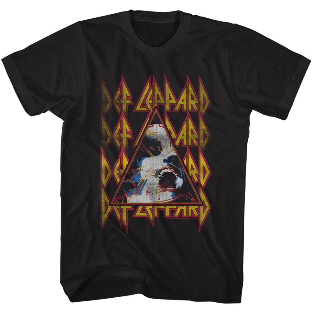 Wholesale Def Leppard Hysteria Face and Logos T-Shirt