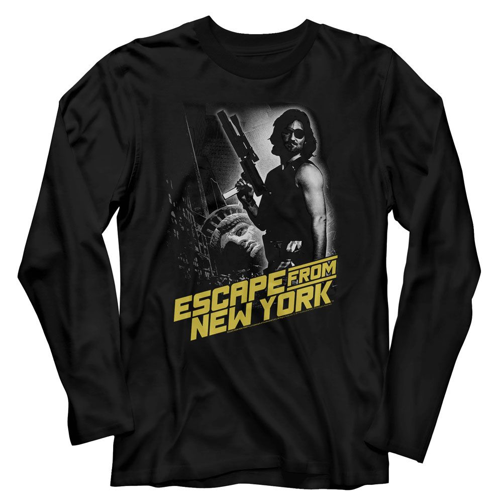 Wholesale Escape from New York Movie Black Adult Long Sleeve T-Shirt