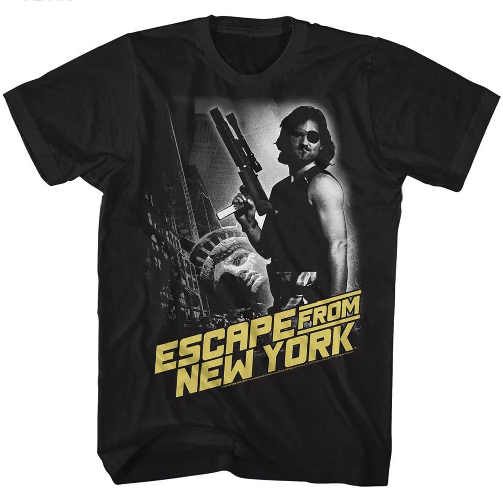Wholesale Escape from New York Movie Black Adult T-Shirt