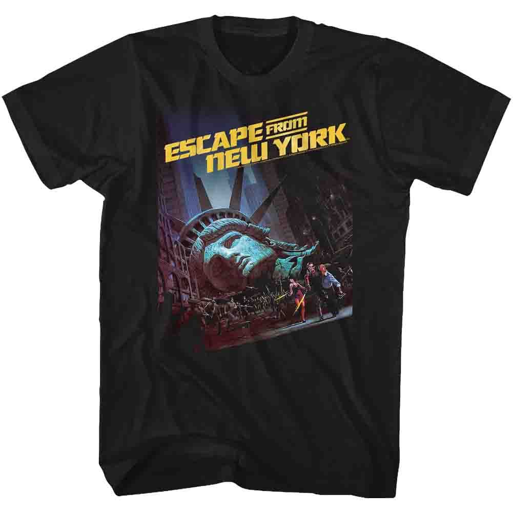 Wholesale Escape from New York Run Poster 2 Black Adult T-Shirt