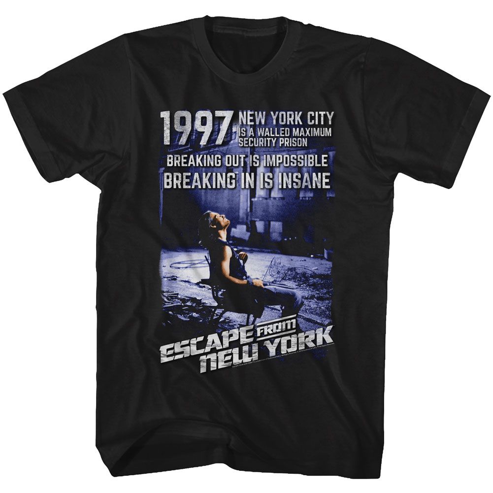 Wholesale Escape from New York Insane Black Adult T-Shirt