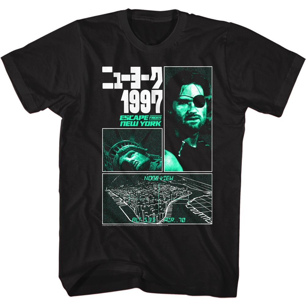 Wholesale Escape from New York 1977 Black Adult T-Shirt