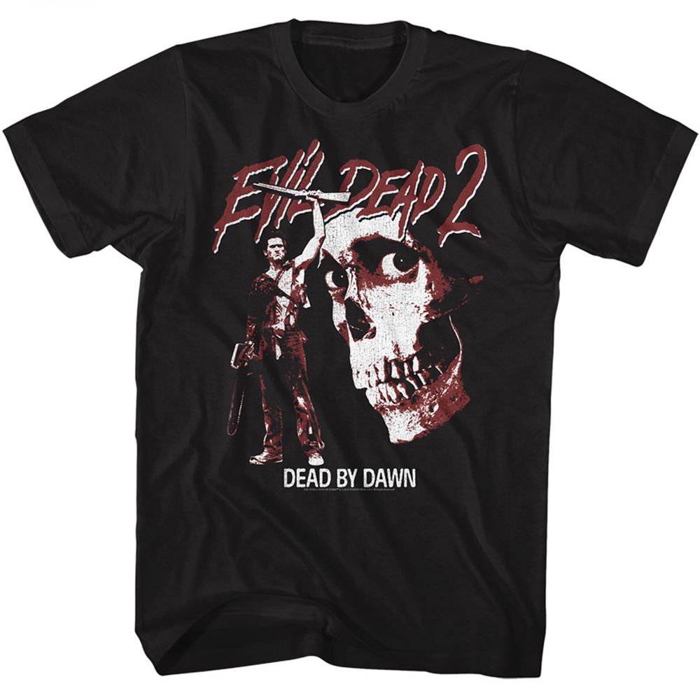 Wholesale Evil Dead Ash and Skull Black Adult T-Shirt