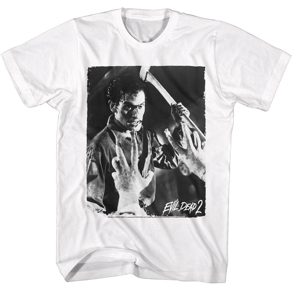 Wholesale Evil Dead Ash with Axe White Adult T-Shirt