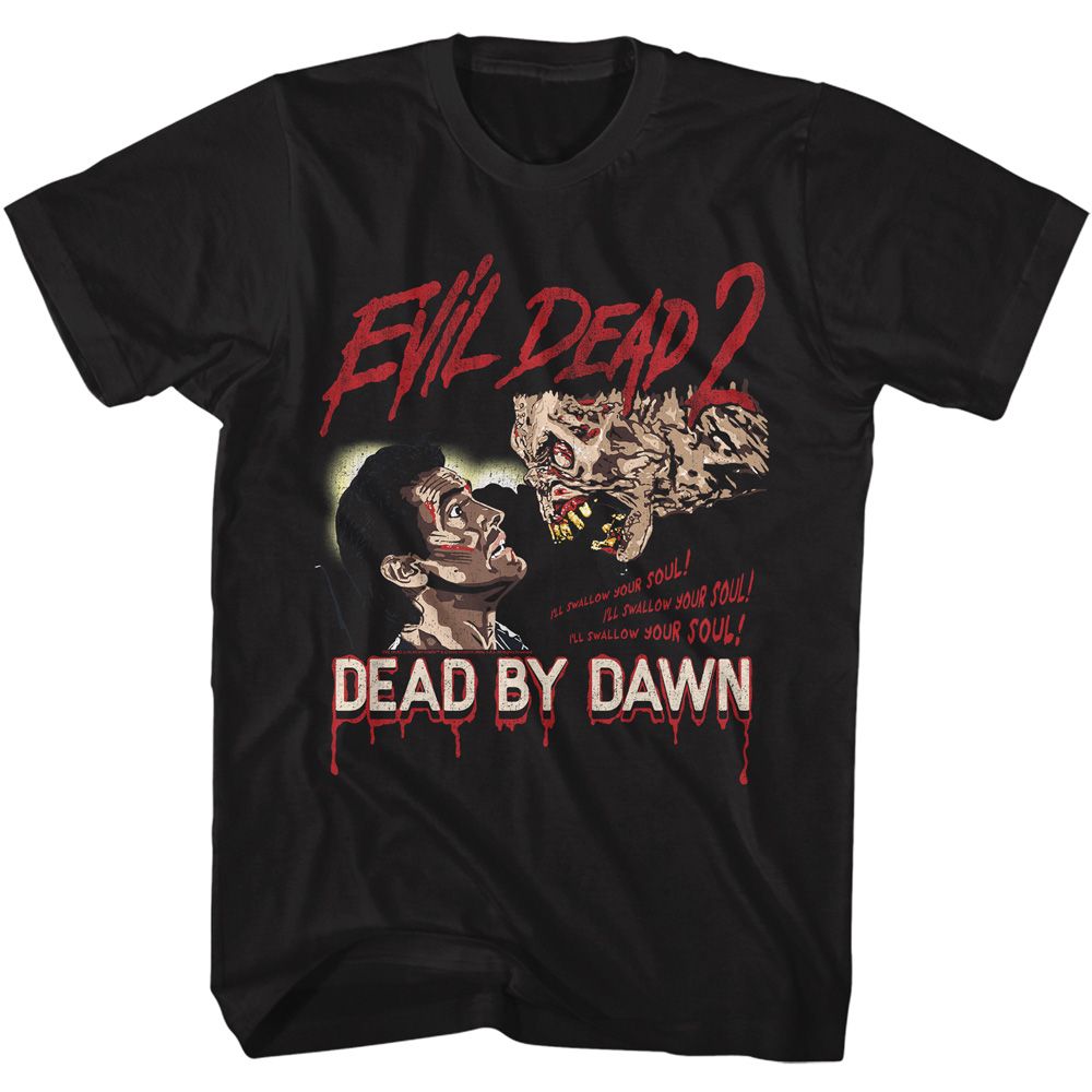 Wholesale Evil Dead Ill Swallow your Soul Black Adult T-Shirt