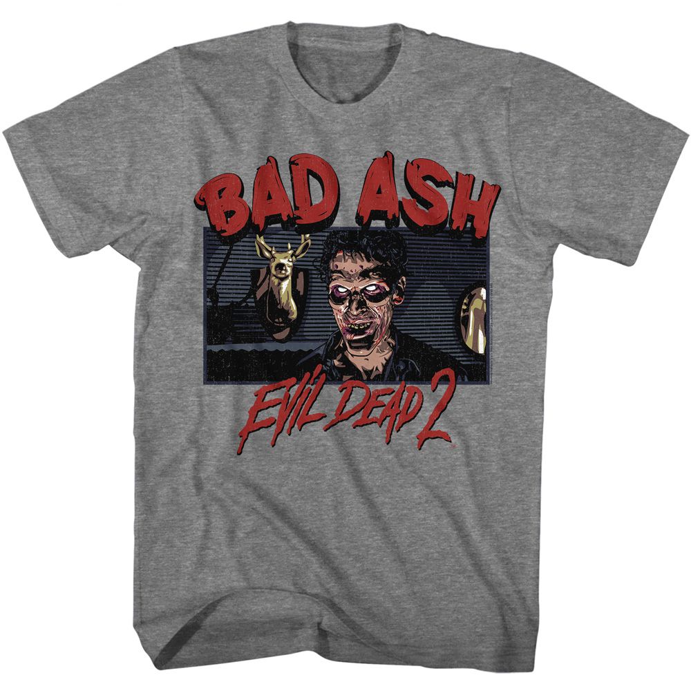 Wholesale Evil Dead Bad Ash Heather Graphite Adult T-Shirt