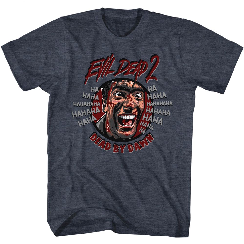 Wholesale Evil Dead Ha Hahaha Heather Navy Adult T-Shirt