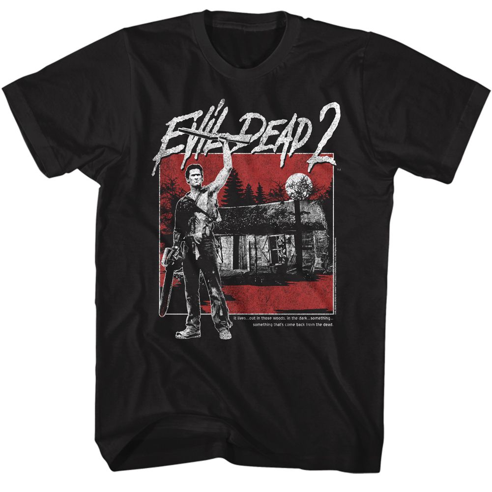 Wholesale Evil Dead Cabin Square Black Adult T-Shirt