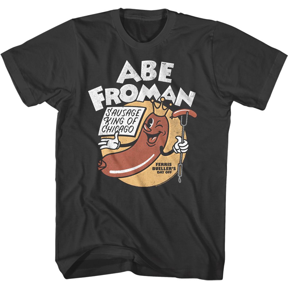 Wholesale Ferris Bueller's Day Off Abe Froman 2 Solid Smoke Adult T-Shirt