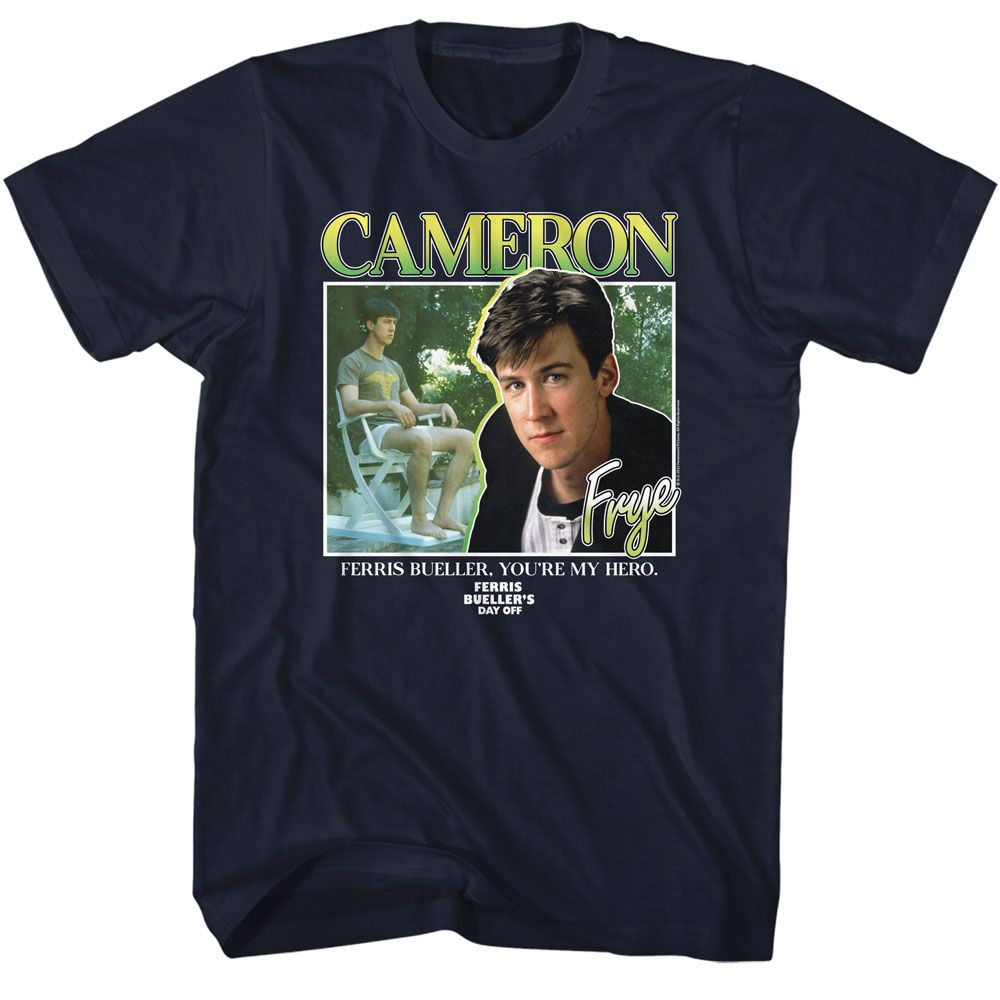 Wholesale Ferris Bueller's Day Off Cameron Frye Navy Adult T-Shirt