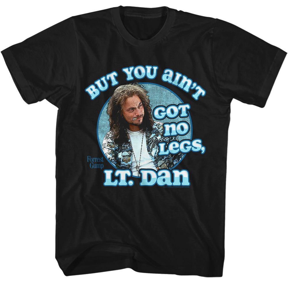 Wholesale Forrest Gump Got No Legs Black Adult T-Shirt