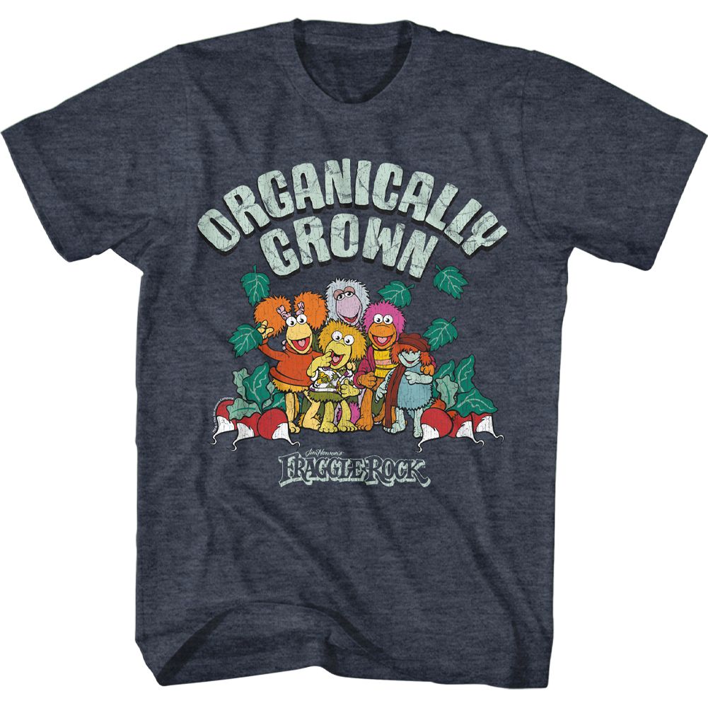 Wholesale Fraggle Rock Organically Grown Heather Navy Heather T-Shirt